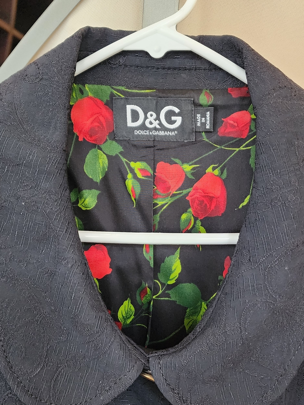 D&G Dolce & Gabbana Women's Black Textured Belted Jacket Size IT40 - Picture 3 of 9